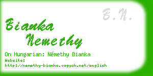 bianka nemethy business card